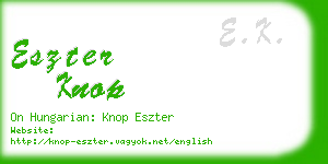 eszter knop business card